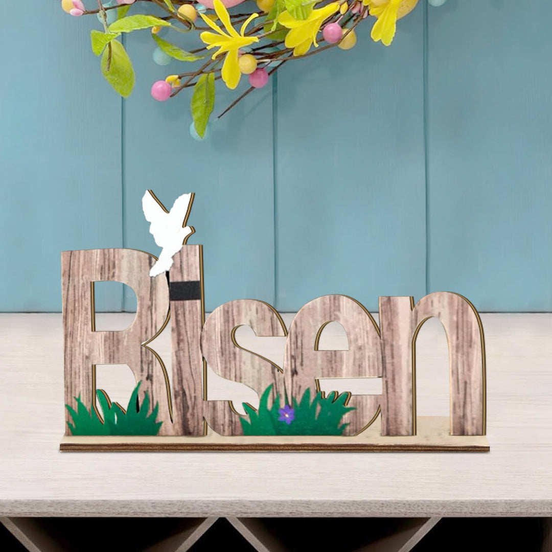 Christianartworkshop "Risorto" Decorazione pasquale in legno da tavolo - Legna - image 0