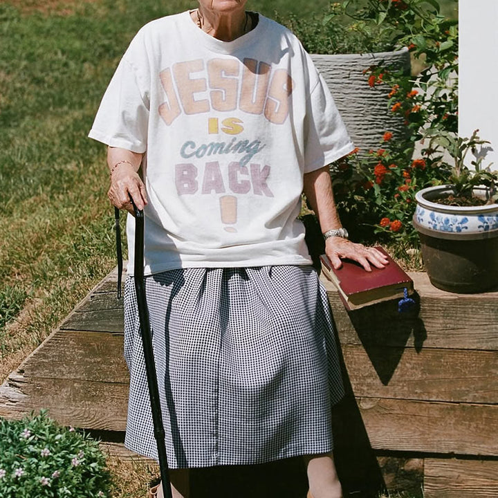 Christianartworkshop Maglietta con frase audace "Gesù sta tornando" - image 6