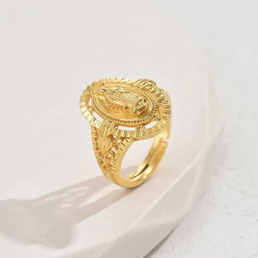 Christianartworkshop L'anello Vintage&Classic Style Our Lady of Guadalupe: un omaggio senza tempo alla fede e all'eleganza - image 1