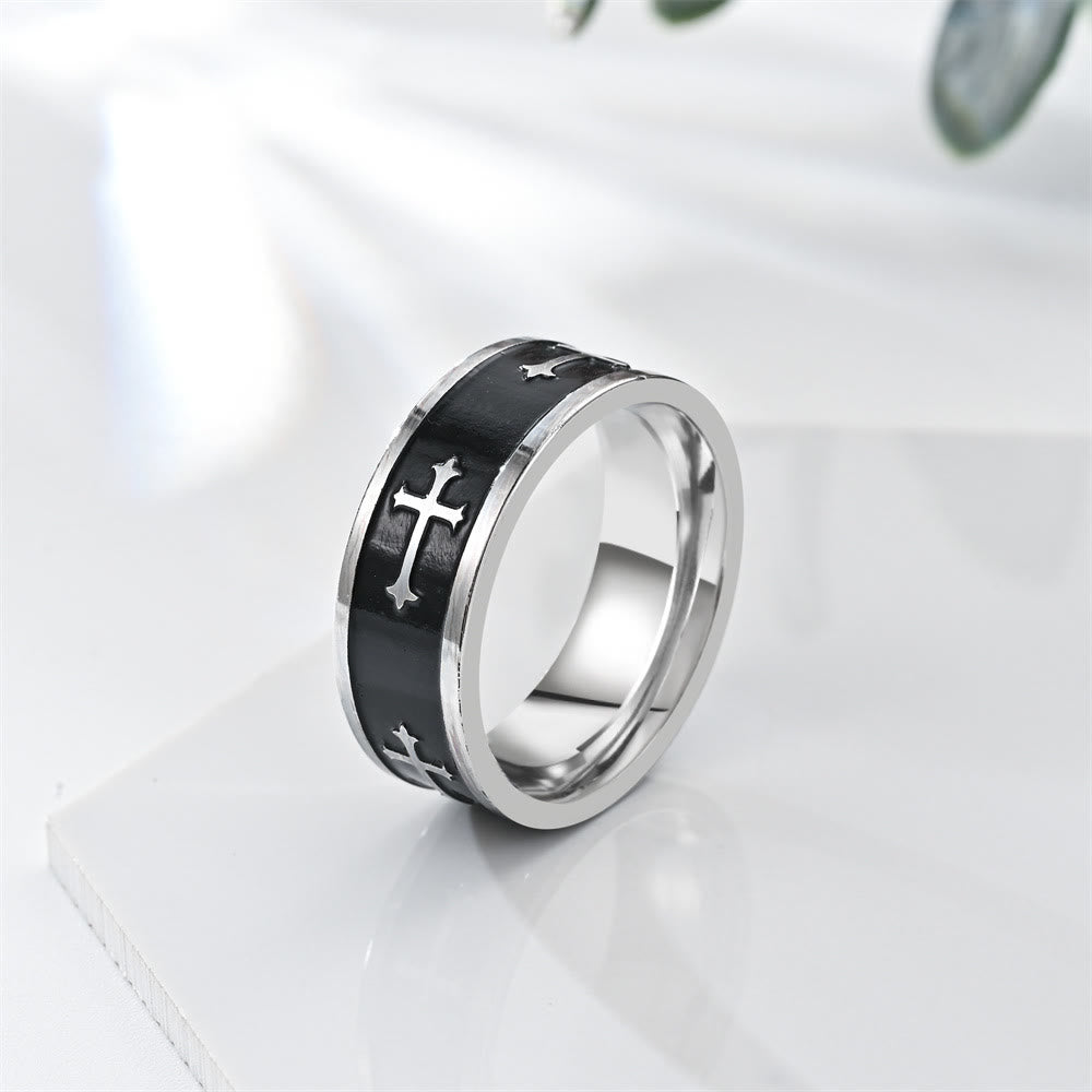 Christianartworkshop L'anello con croce in stile moderno e minimalista: un simbolo di fede e stile - image 1