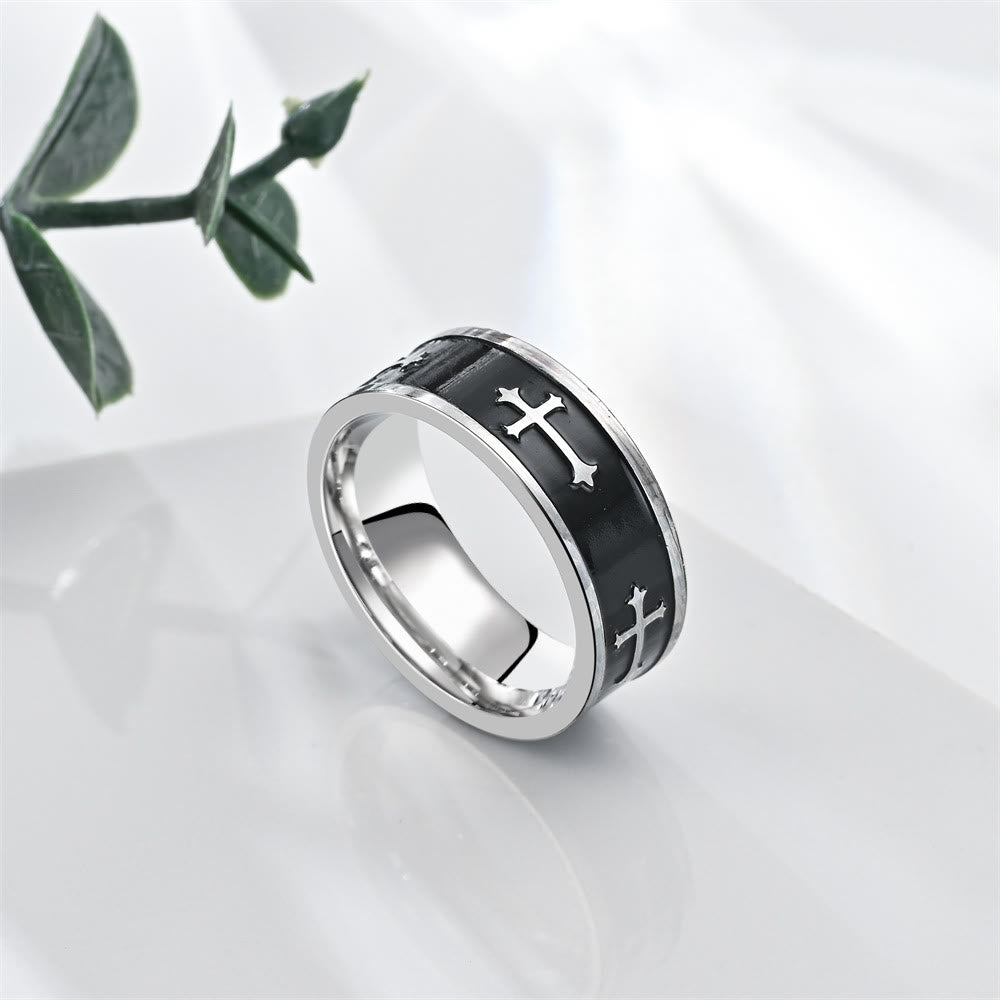 Christianartworkshop L'anello con croce in stile moderno e minimalista: un simbolo di fede e stile - US 13 - image 0