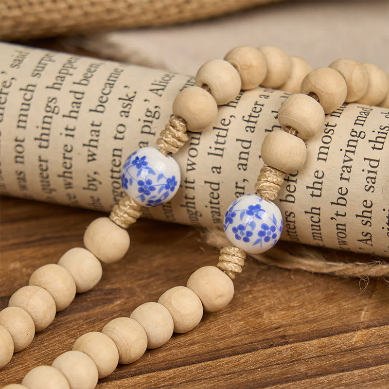 Christianartworkshop FEDE IN PREGHIERA: Rosario con medaglia miracolosa in perline di legno e ceramica fatte a mano - image 4