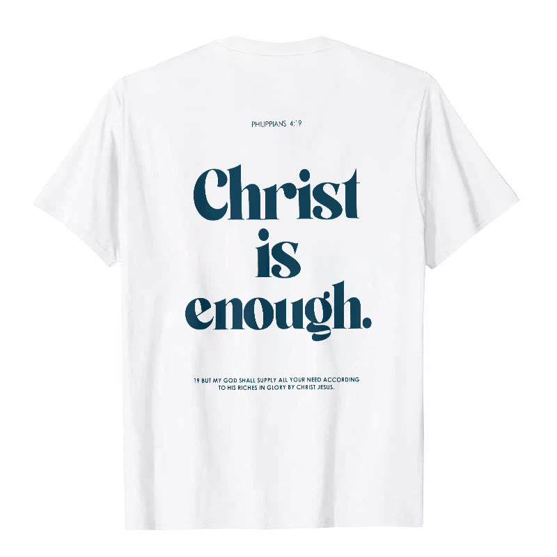 Maglietta Christianartworkshop Cristo è abbastanza - Bianco - 2XL - image 0