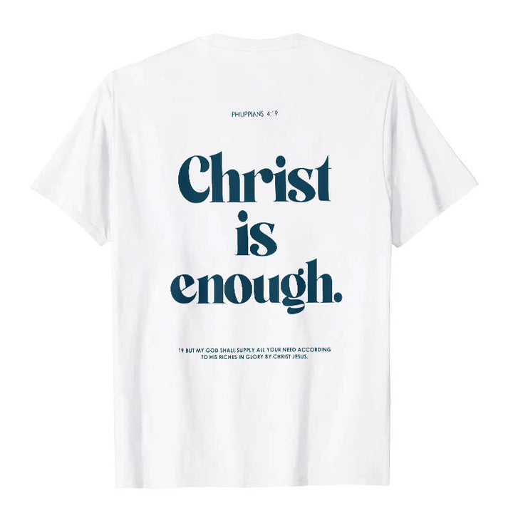Maglietta Christianartworkshop Cristo è abbastanza - Bianco - 2XL - image 0