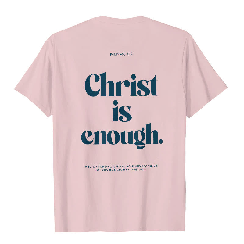 Maglietta Christianartworkshop Cristo è abbastanza - Rosa - 2XL - image 8