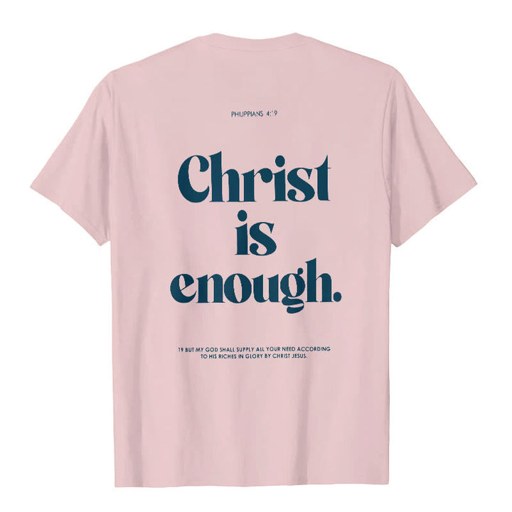 Maglietta Christianartworkshop Cristo è abbastanza - Rosa - 2XL - image 8