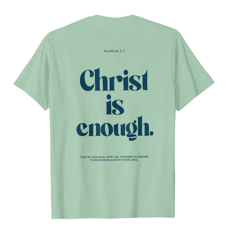 Maglietta Christianartworkshop Cristo è abbastanza - Verde chiaro - 2XL - image 10
