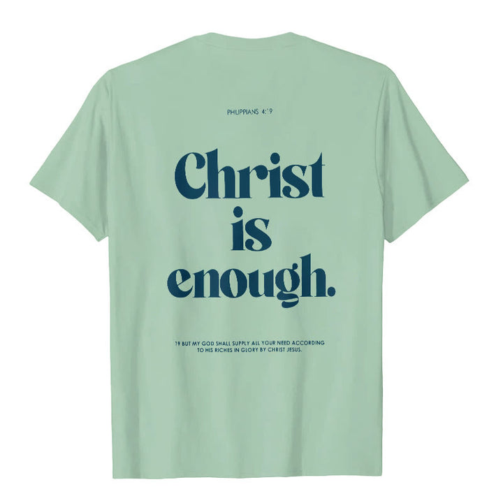 Maglietta Christianartworkshop Cristo è abbastanza - Verde chiaro - 2XL - image 10