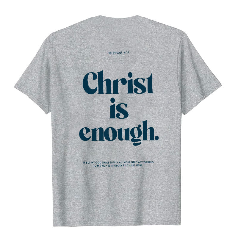 Maglietta Christianartworkshop Cristo è abbastanza - Grigio - 2XL - image 16