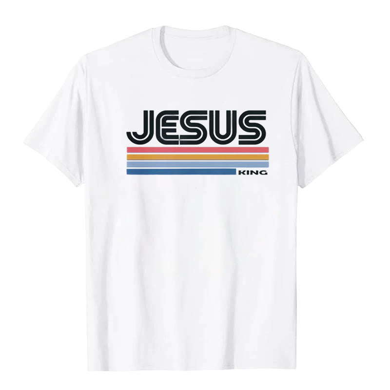 Maglietta retrò Jesus King Christianartworkshop - Bianco - 2XL - image 0