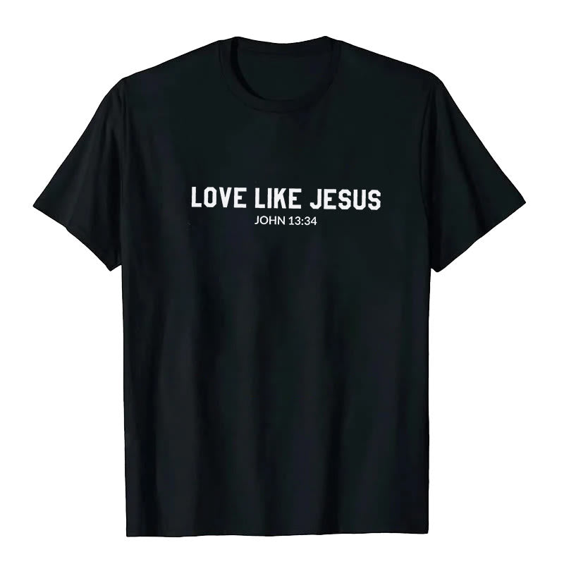 Christianartworkshop Maglietta Love Like Jesus - Nero - 2XL - image 1