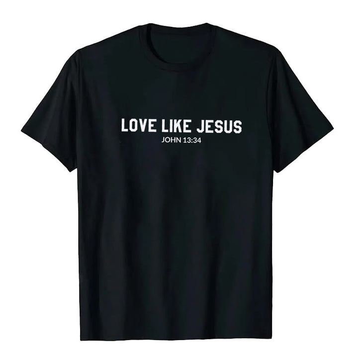 Christianartworkshop Maglietta Love Like Jesus - Nero - 2XL - image 1