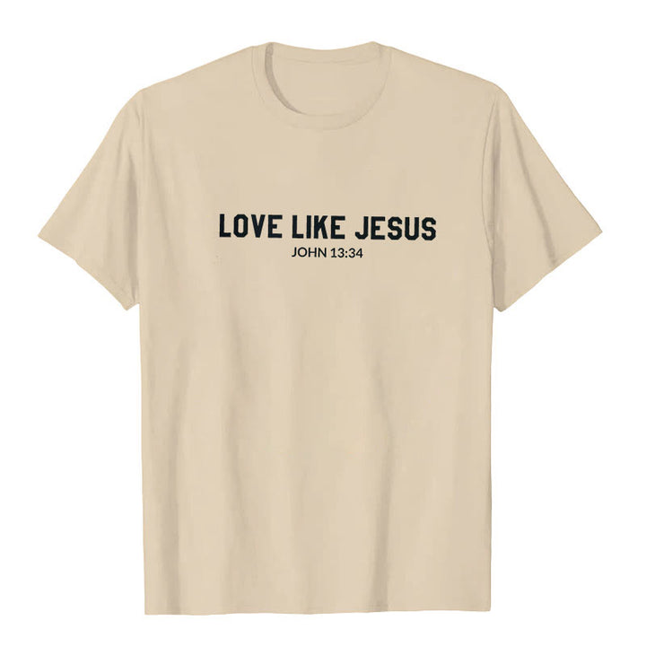 Christianartworkshop Maglietta Love Like Jesus - Beige - 2XL - image 2