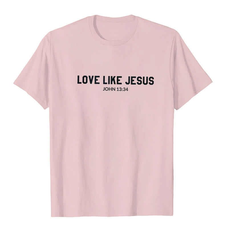 Christianartworkshop Maglietta Love Like Jesus - Rosa - 2XL - image 4