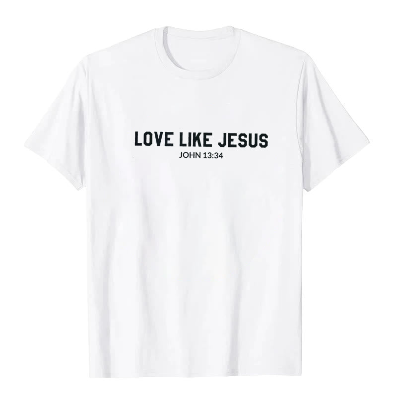 Christianartworkshop Maglietta Love Like Jesus - Bianco - 2XL - image 0