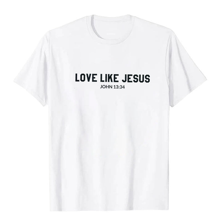 Christianartworkshop Maglietta Love Like Jesus - Bianco - 2XL - image 0