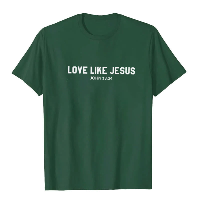 Christianartworkshop Maglietta Love Like Jesus - Verde scuro - 2XL - image 6