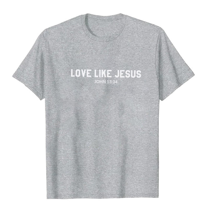 Christianartworkshop Maglietta Love Like Jesus - Grigio - 2XL - image 8