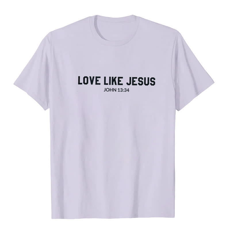 Christianartworkshop Maglietta Love Like Jesus - Viola - 2XL - image 7