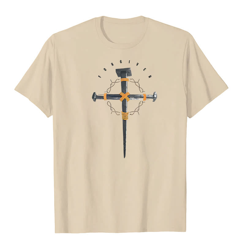 Maglietta Croce perdonata di Christianartworkshop - Beige - 2XL - image 2