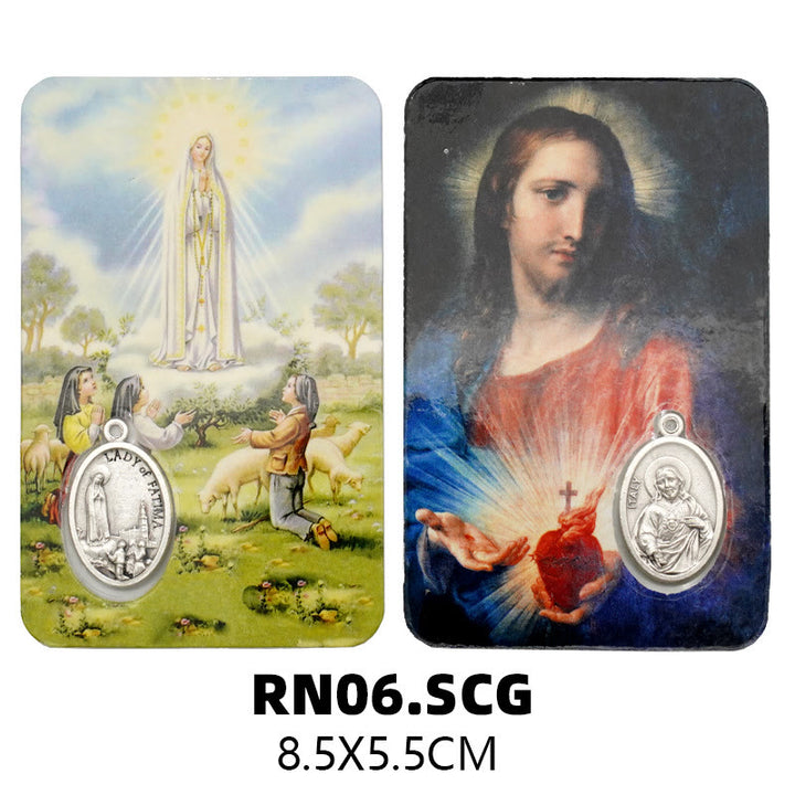 Christianartworkshop Biglietto di auguri con la Madonna, Gesù e gli angeli: un simbolo dello Spirito Santo e della potenza - Stile9 - image 12