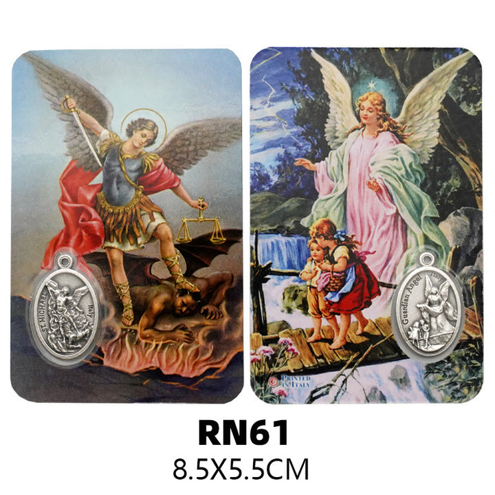 Christianartworkshop Biglietto di auguri con la Madonna, Gesù e gli angeli: un simbolo dello Spirito Santo e della potenza - Stile7 - image 10