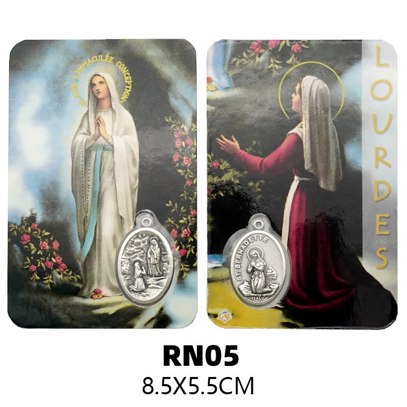 Christianartworkshop Biglietto di auguri con la Madonna, Gesù e gli angeli: un simbolo dello Spirito Santo e della potenza - Stile5 - image 8