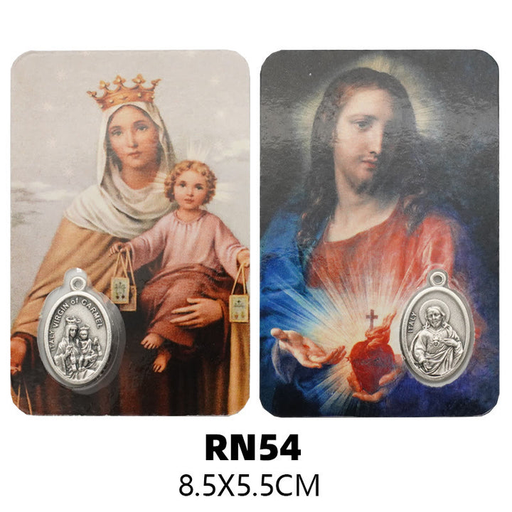 Christianartworkshop Biglietto di auguri con la Madonna, Gesù e gli angeli: un simbolo dello Spirito Santo e della potenza - Stile6 - image 9