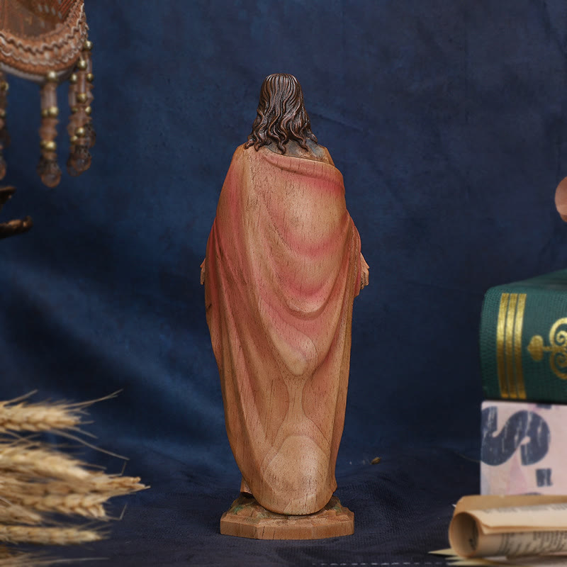 Christianartworkshop Gesù, ornamento da tavolo in legno: portare fede e offrire salvezza divina - image 2