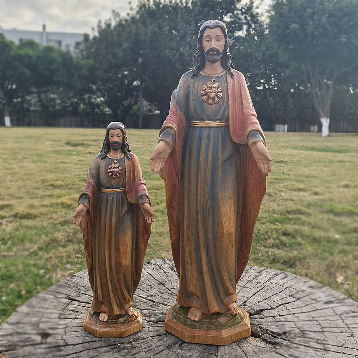 Christianartworkshop Gesù, ornamento da tavolo in legno: portare fede e offrire salvezza divina - image 4