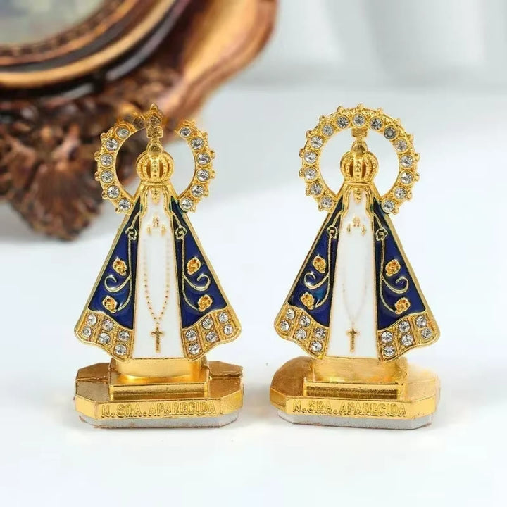 Christianartworkshop Decorazioni da scrivania in metallo raffiguranti la Madonna di Aparecida: un omaggio splendente alla fede e alla bellezza - Nostra Signora di Aparecida - image 0