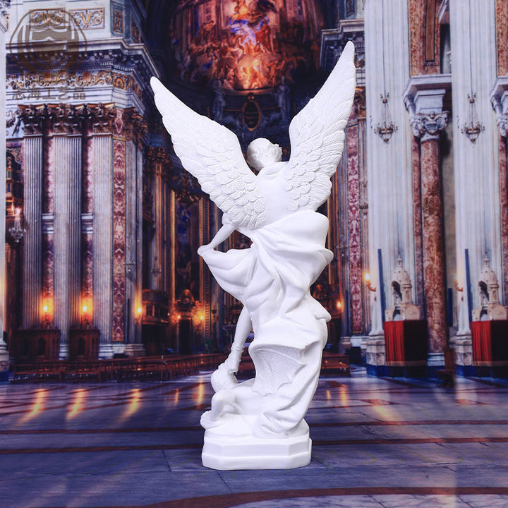 Christianartworkshop Arcangelo San Michele, ornamento da tavolo in resina: un simbolo di devozione ispiratrice - Arcangelo San Michele - image 0