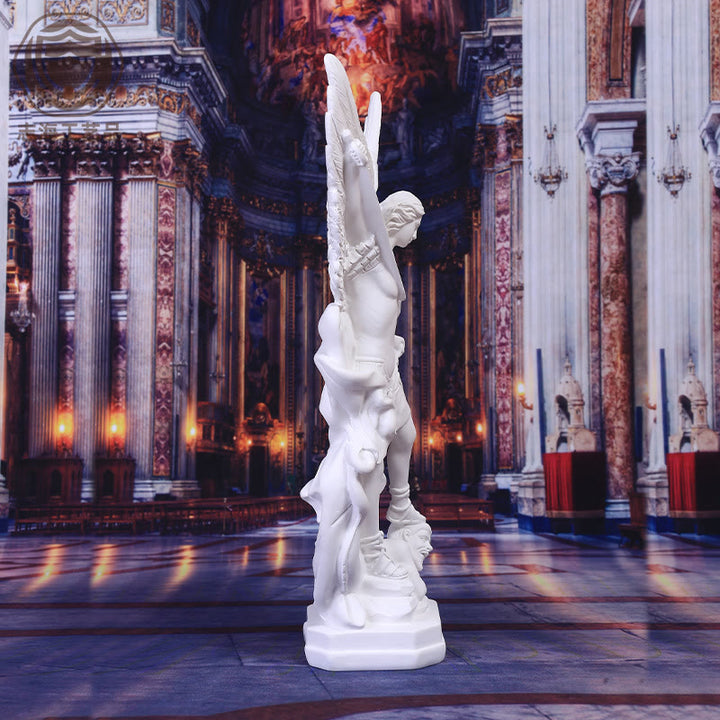 Christianartworkshop Arcangelo San Michele, ornamento da tavolo in resina: un simbolo di devozione ispiratrice - image 3