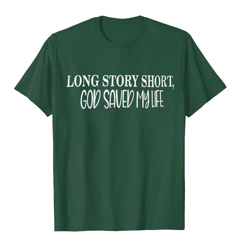 Christianartworkshop "PER FARLA BREVE, DIO MI HA SALVATO LA VITA" T-shirt - Verde scuro - 2XL - image 6
