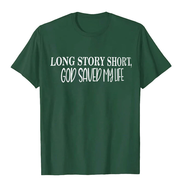 Christianartworkshop "PER FARLA BREVE, DIO MI HA SALVATO LA VITA" T-shirt - Verde scuro - 2XL - image 6