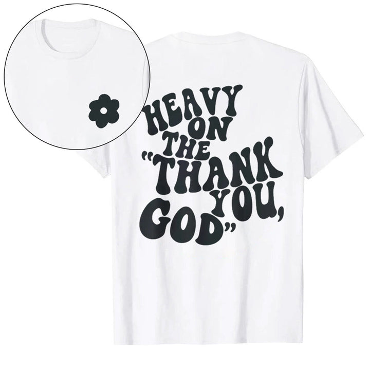 Maglietta "HEAVY ON THE 'GRAZIE, DIO'" Christianartworkshop - Bianco - 2XL - image 0
