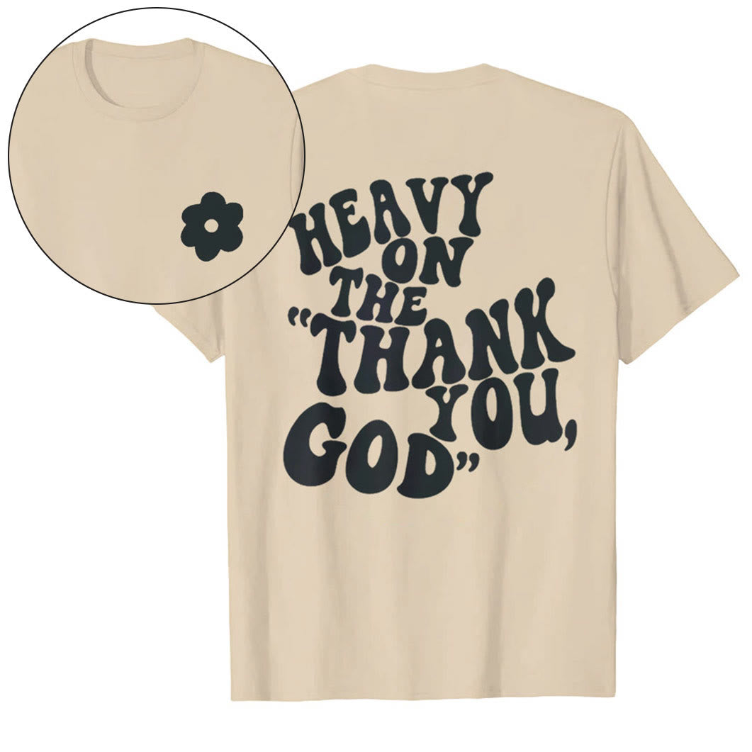 Maglietta "HEAVY ON THE 'GRAZIE, DIO'" Christianartworkshop - Beige - 2XL - image 6