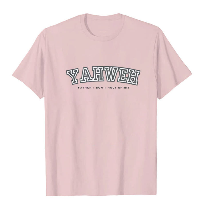 Maglietta a maniche corte "YAHWEH" Christianartworkshop - Rosa - 2XL - image 4