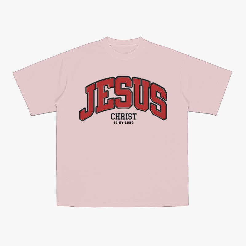 Maglietta cristiana "Gesù Cristo è il mio Signore" Christianartworkshop - Rosa - 2XL - image 3