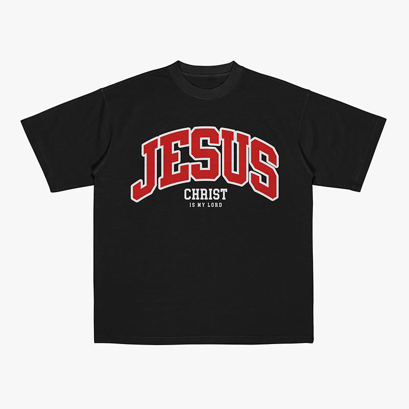 Maglietta cristiana "Gesù Cristo è il mio Signore" Christianartworkshop - Nero - 2XL - image 0