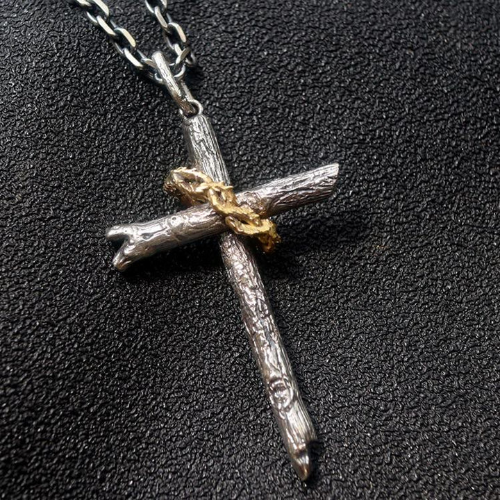 Collana con croce di spine in argento sterling 925 Christianartworkshop : un simbolo di fede - image 4