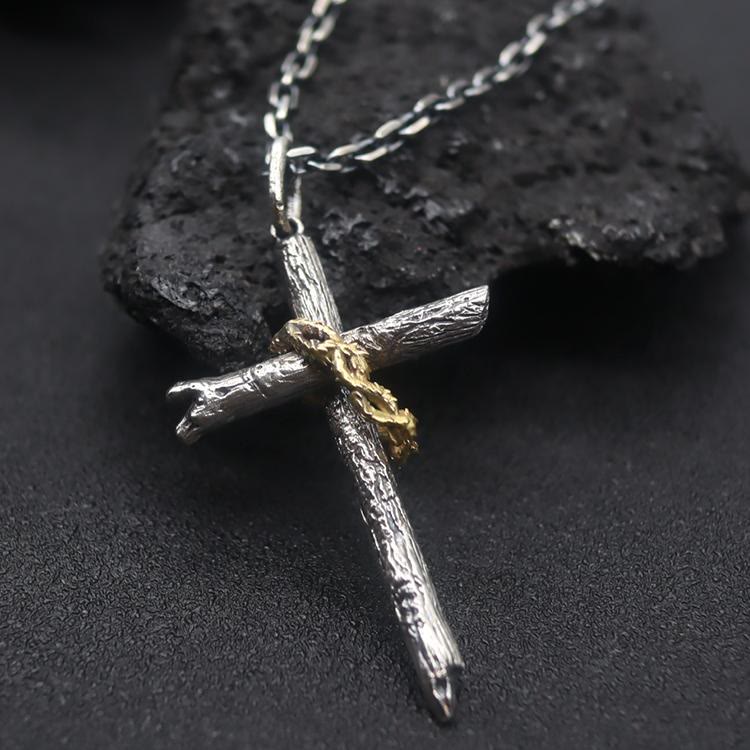 Collana con croce di spine in argento sterling 925 Christianartworkshop : un simbolo di fede - Argento Sterling 925 - image 0