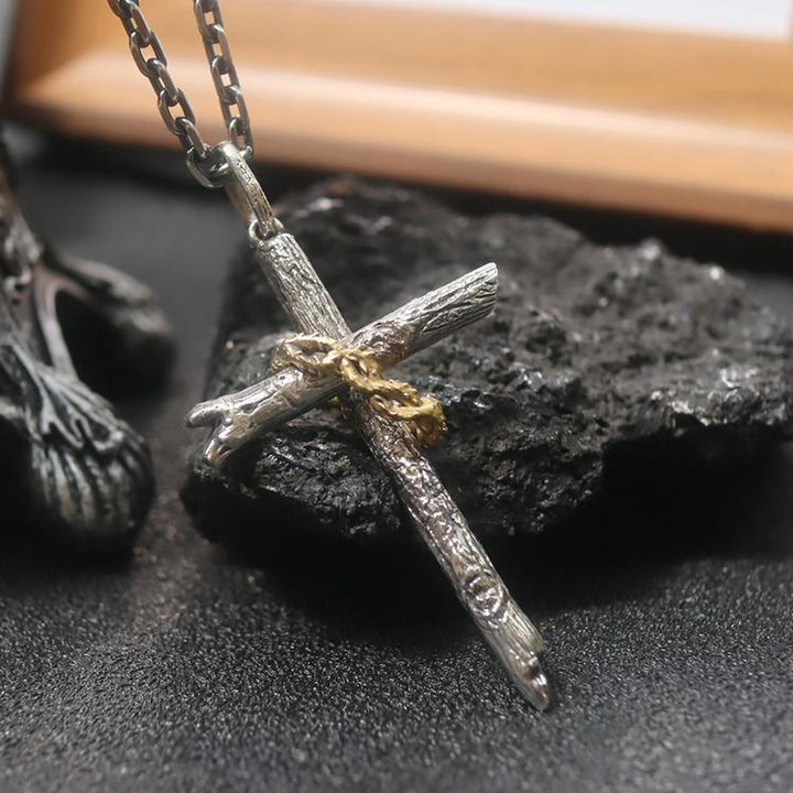 Collana con croce di spine in argento sterling 925 Christianartworkshop : un simbolo di fede - image 2