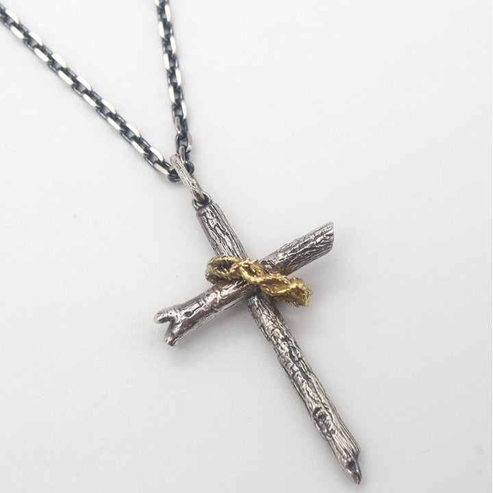 Collana con croce di spine in argento sterling 925 Christianartworkshop : un simbolo di fede - image 3