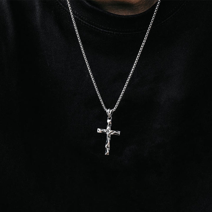 Collana con croce in argento sterling 925 e zirconi bicolori Christianartworkshop : simbolo di eleganza e grazia divina - image 2