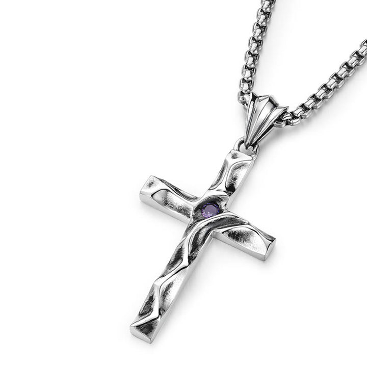 Collana con croce in argento sterling 925 e zirconi bicolori Christianartworkshop : simbolo di eleganza e grazia divina - image 5