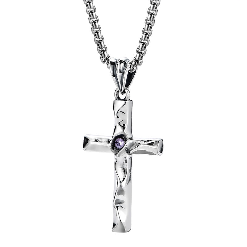 Collana con croce in argento sterling 925 e zirconi bicolori Christianartworkshop : simbolo di eleganza e grazia divina - image 6