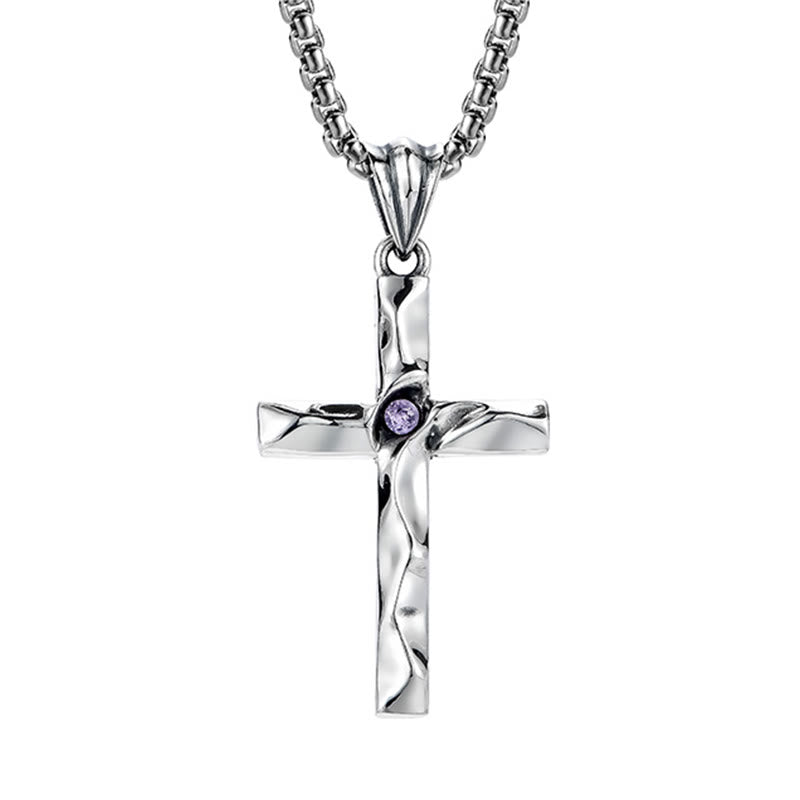 Collana con croce in argento sterling 925 e zirconi bicolori Christianartworkshop : simbolo di eleganza e grazia divina - image 4