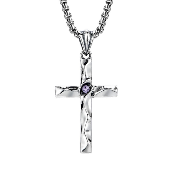 Collana con croce in argento sterling 925 e zirconi bicolori Christianartworkshop : simbolo di eleganza e grazia divina - image 4