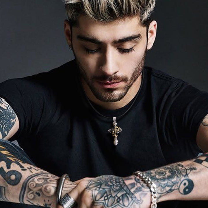 Collana con crocifisso a forma di vite in argento sterling 925, 2 stili, Christianartworkshop : libera la tua personalità oscura - image 2